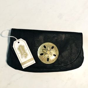 Mud Pie sea life icon wristlet Black